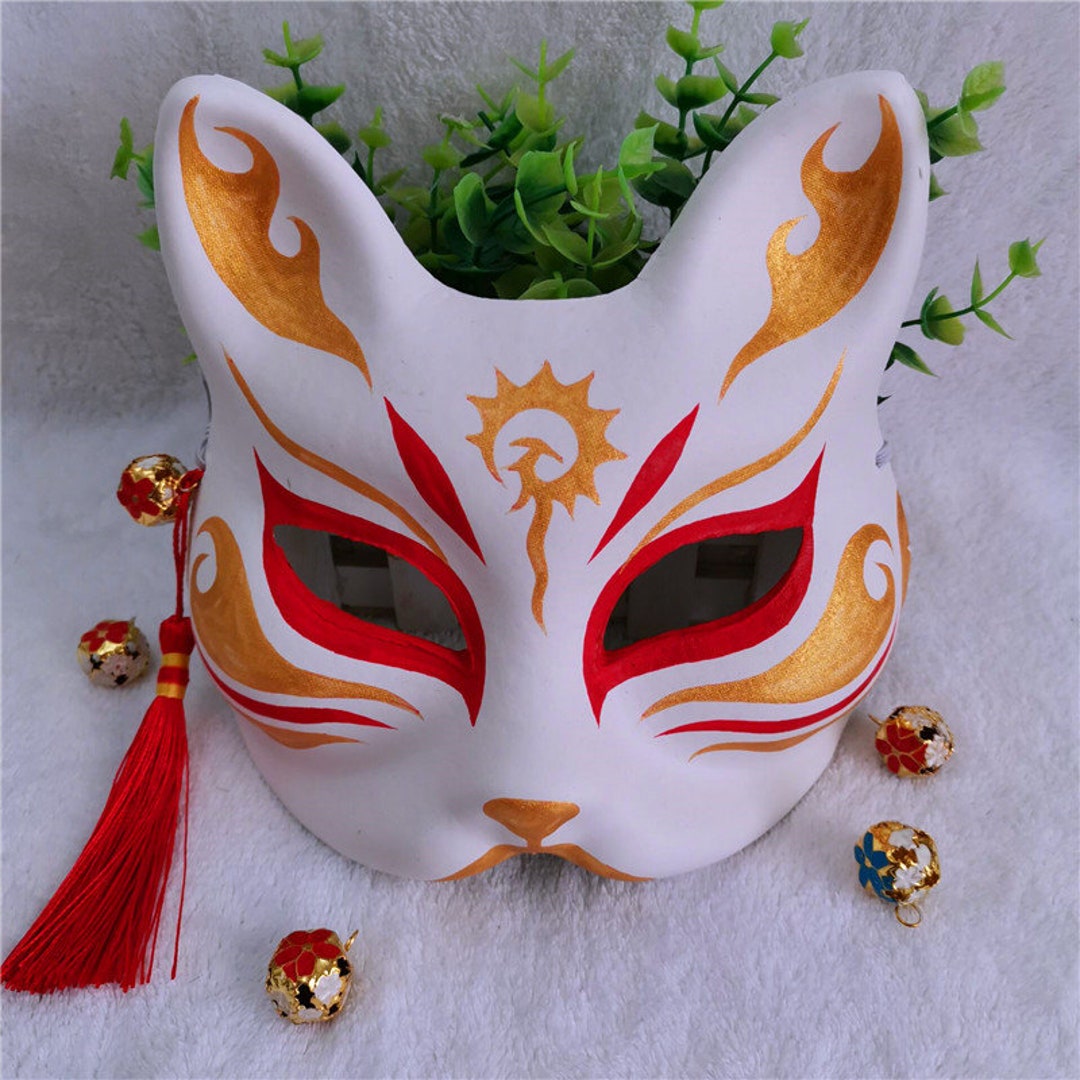 Gatuida 10er-Set Weiße Katzenmasken Zum Bemalen – DIY Therian Masken Für Halloween, Fasching & Kostümpartys (ca. 18 X 17 Cm)