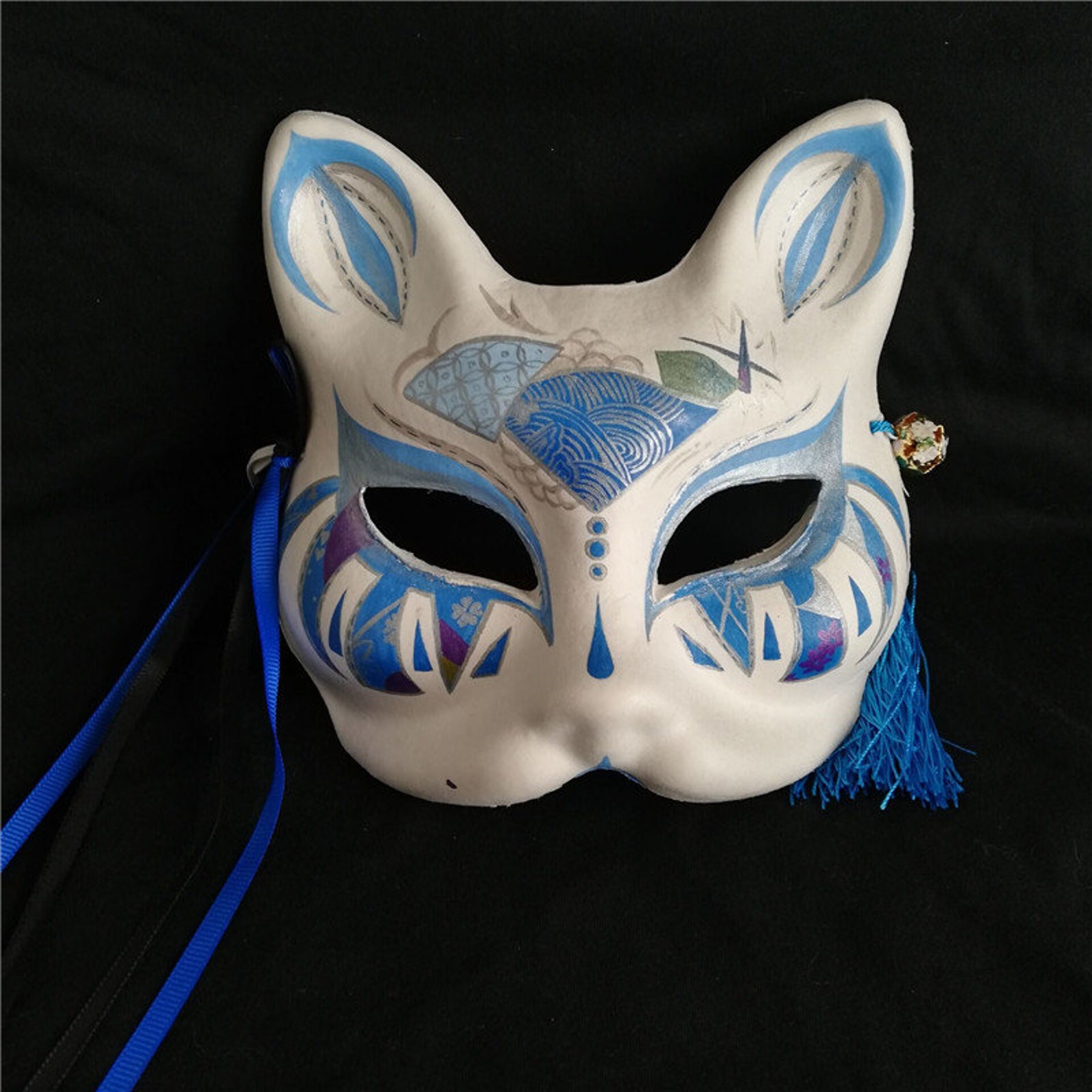 Fox Cat Mask Kitsune Hand-painted Anime Manga Movie Cosplay - Etsy UK
