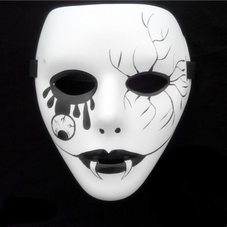 aften Globus Barnlig Hand-painted Mask Halloween Horror Devil Dance Performance - Etsy