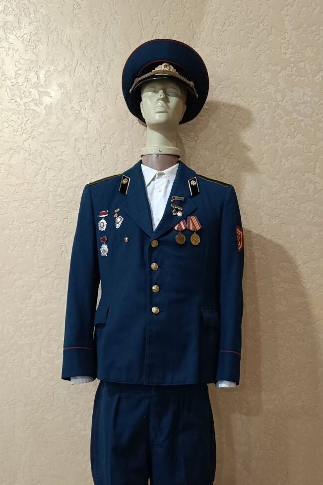 Soviet Army Officer Uniform. Dress Clothes Are Blue. Vintage 1980s. - Etsy Soviet Army Officer Uniform. Dress Clothes Are Blue. Vintage 1980s. - Etsy