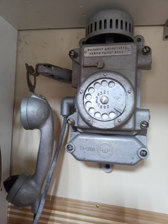 The Original Gray Wall Phone. Old Soviet Telephone TA-200. Retro