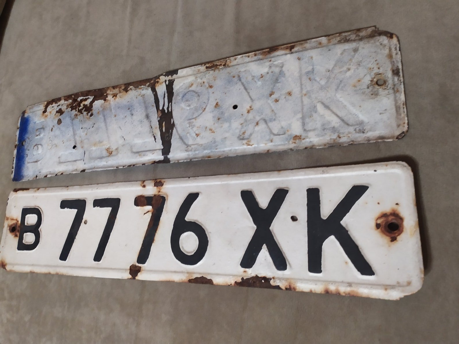 Vintage Car Number Plate Soviet License Plate Car Registration