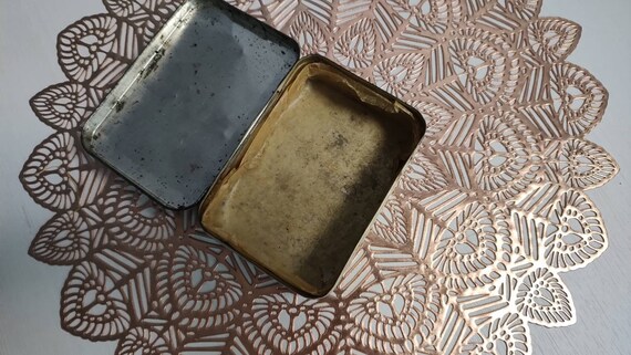 Colorful metal rectangular box.Flower painting.Or… - image 4