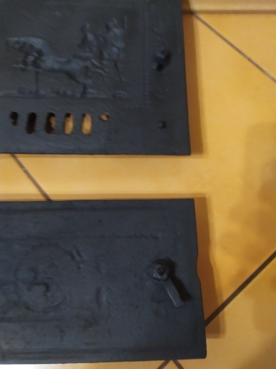 RARE Vintage set of cast iron doors. 2 antique cast iron oven Etsy