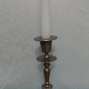 Antique bronze candlestick &quot;BR.FROLOV&quot;.  Metal home or garden decor.