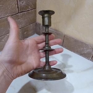 Vintage Brass Candlestick Candle Holder Home or Garden Forged Metal