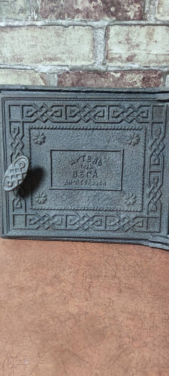 Old Castiron Door Artel From the Stove. A Metal Door With a Etsy