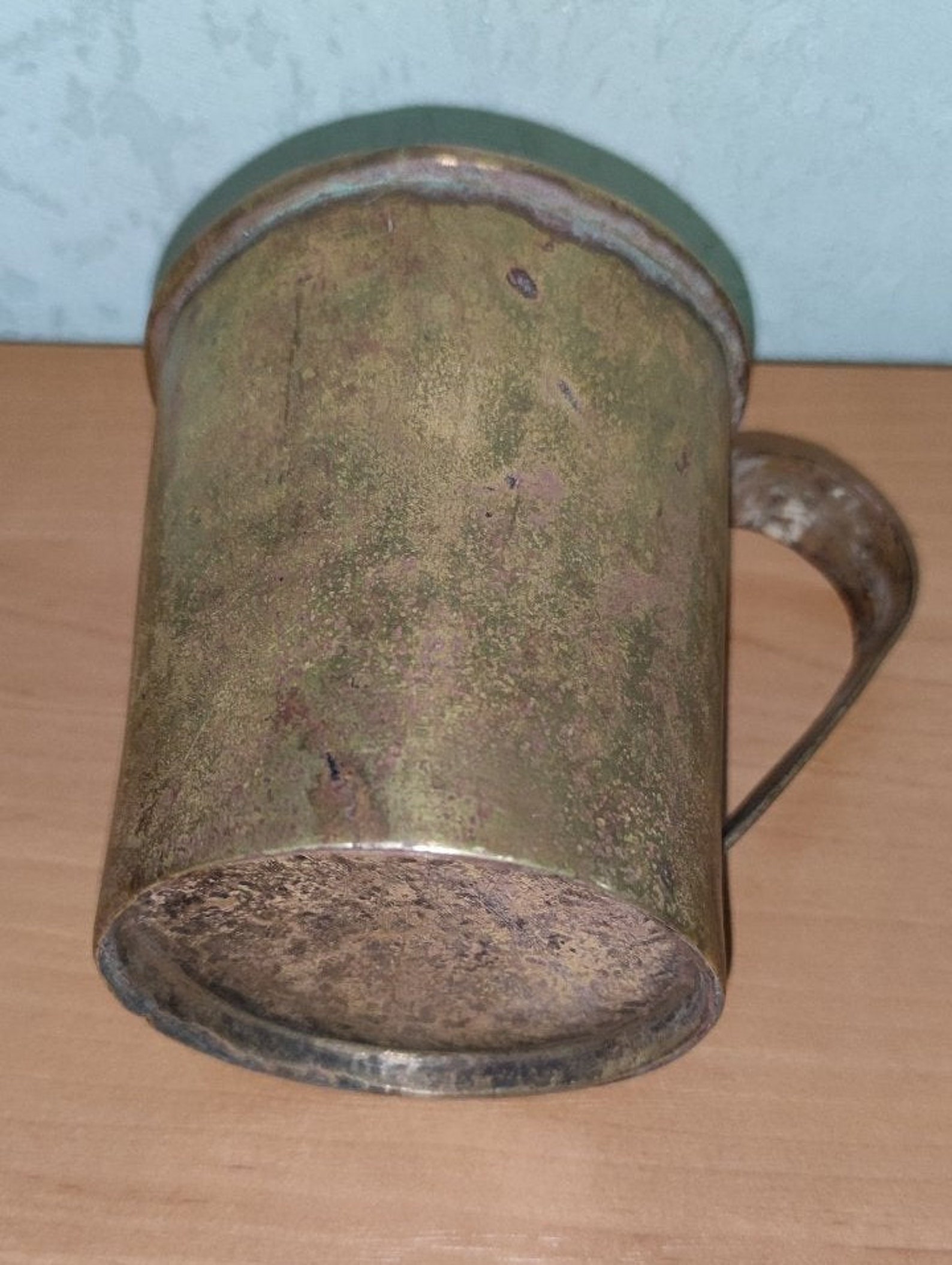 Vintage brass mug. Antique cup for tea or coffee. Metal Etsy