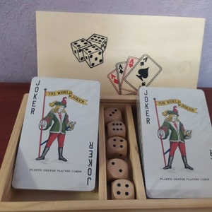 Jeu de cartes et de dés personnalisés, cadeau, soirée de jeux en famille, soirée amusante, jeu de voyage, témoin, enseignant, ami, remplissage de bas, Noël