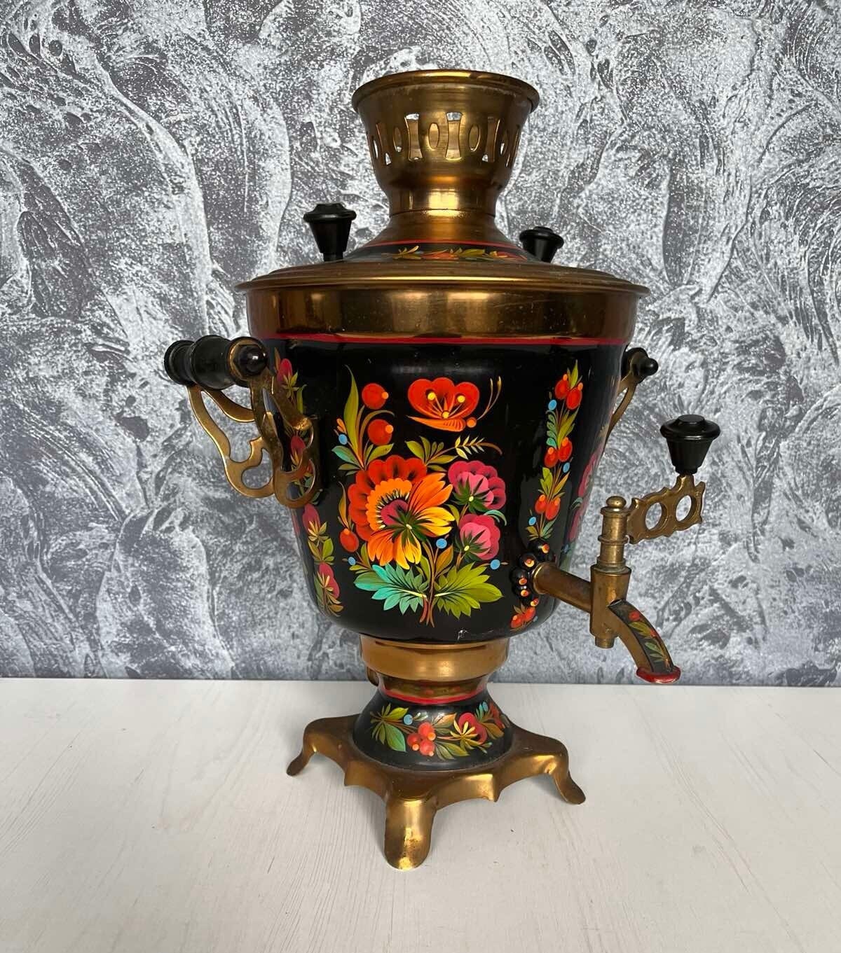 Samovar Elettrico In Rame - Teiera Tradizionale - 220V - Con Rivestimento In Stagno - Per Tè Autentico - Foto 14