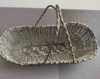 古い金属製のバスケット - Etsy 日本