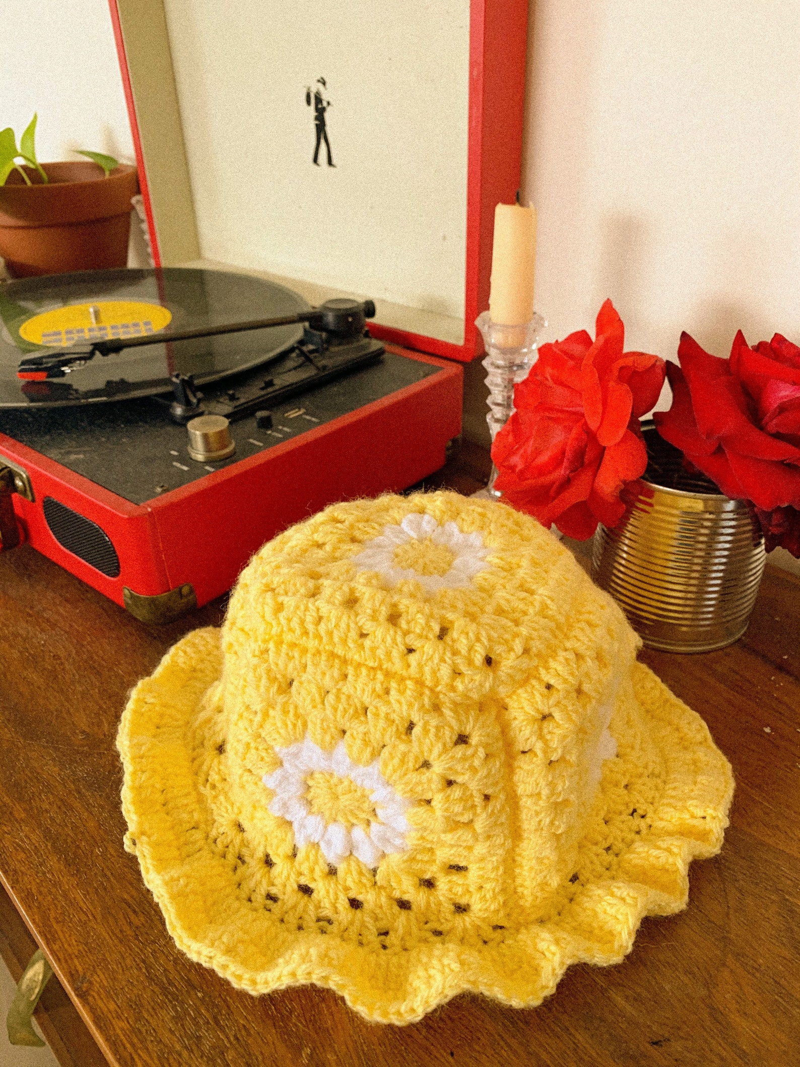 Crochet Daisy Bucket Hat Etsy