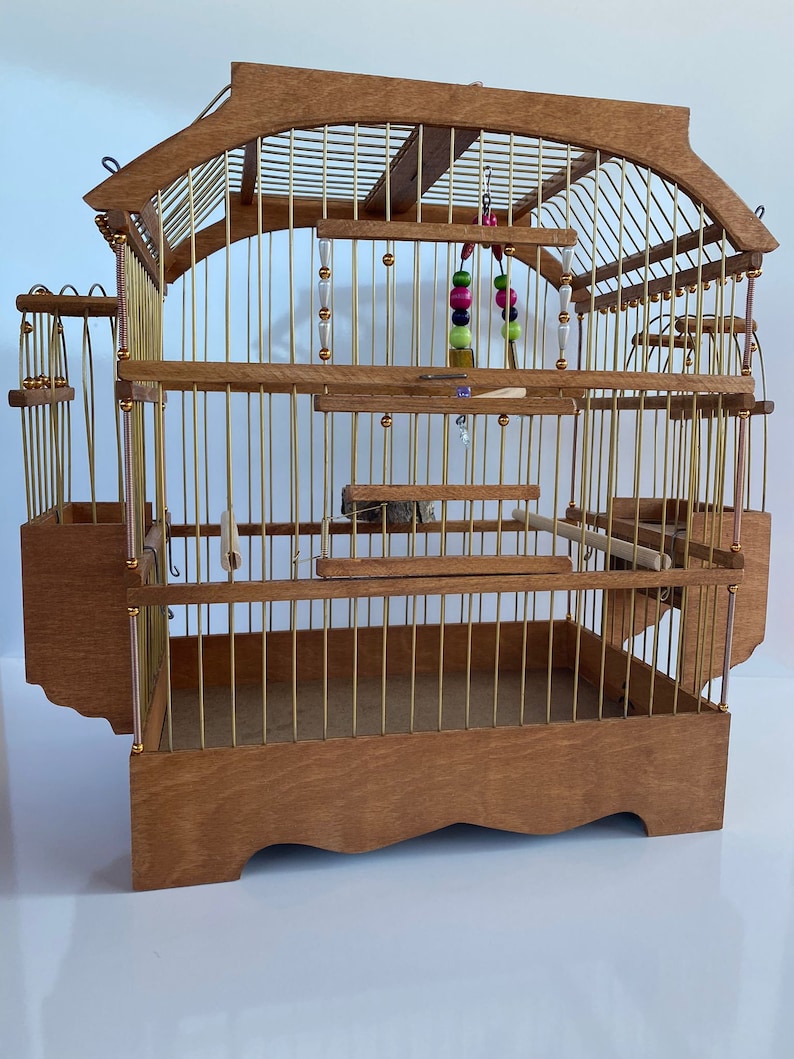 WOODEN BIRD CAGE / Parakeet Cage / Goldfinch Cage / Canary Cage