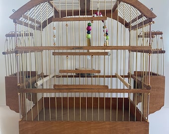 WOODEN BIRD CAGE /  Parakeet Cage / Goldfinch Cage / Canary Cage / Birdcage