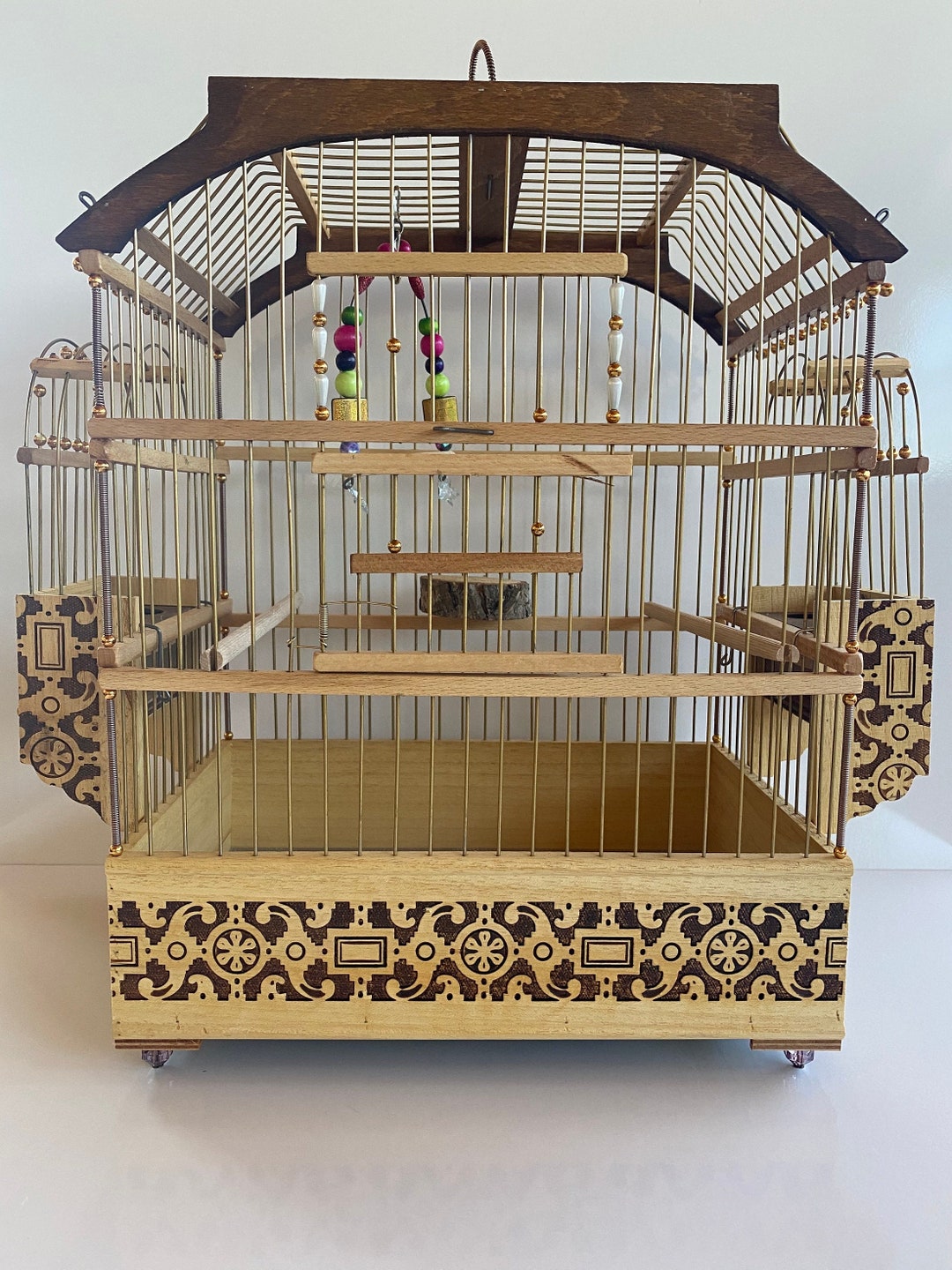 WOODEN BIRD CAGE / Parakeet Cage / Goldfinch Cage / Canary Cage