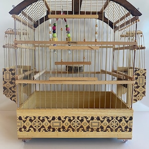 WOODEN BIRD CAGE /  Parakeet Cage / Goldfinch Cage / Canary Cage / Birdcage