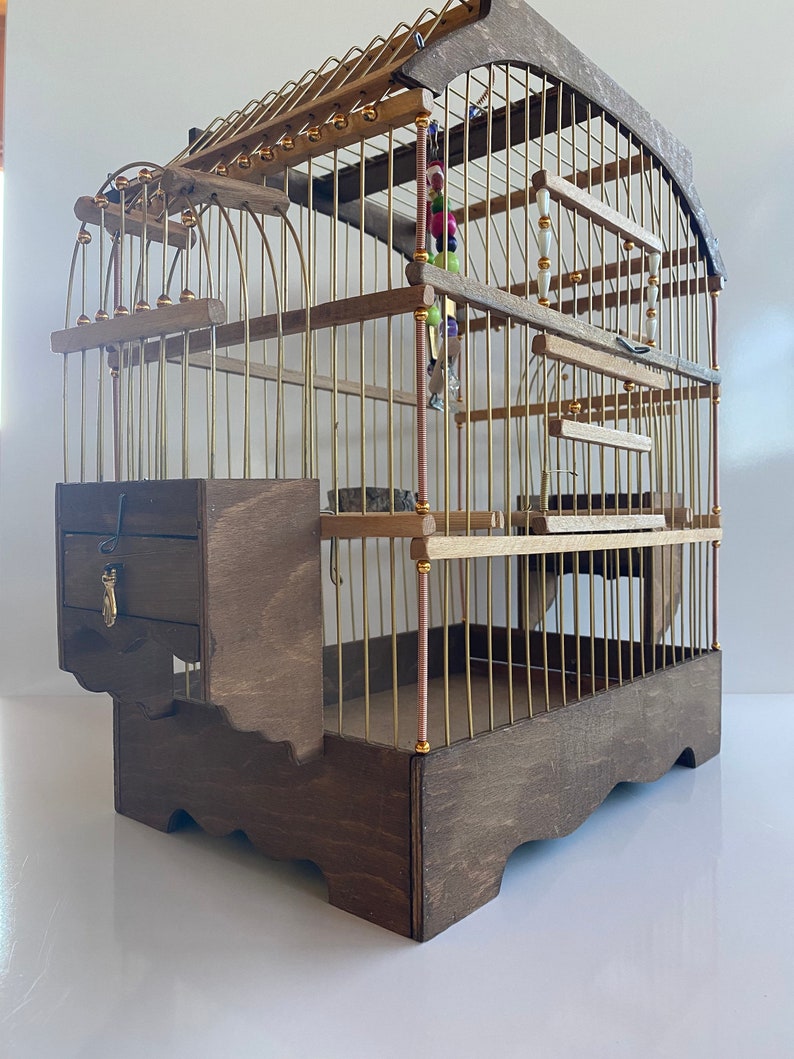 WOODEN BIRD CAGE / Parakeet Cage / Goldfinch Cage / Canary Cage