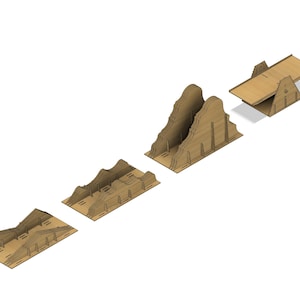 Rock Crawler Obstacle Course | RC Crawler | Laser cutting files | Digital files | Adjustable Positions | 2D DXF SVG files | Glowforge