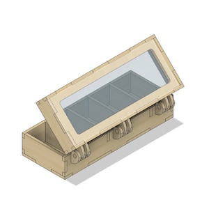 Uhrenbox | Schmuckkästchen | Geschenkbox | 6mm Dicke | Laser cut Dateien | 2D DXF SVG PDF Digitale Dateien