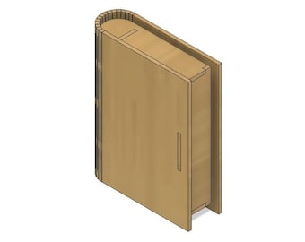Small Book Box | Flexible | Laser cut | 2D DXF SVG files | Glowforge