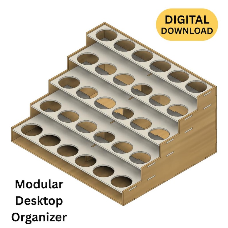 Paint Rack – Modular Desktop: Laser Cut Files (DXF SVG PDF) | Hobby ...