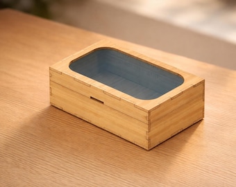 Jewelry Box with Lid: Laser Cut Files (DXF SVG PDF) | Wooden Ring Bracelet Necklace Storage