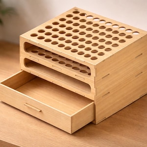 Soporte para herramientas de manualidades – Varios tamaños: Archivos de corte láser (DXF, SVG, PDF) / Organizador de escritorio para manualidades