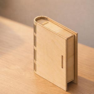 Caixa para Livros Pequenos: Arquivos para Corte a Laser (DXF, SVG, PDF) | Caixa Secreta para Guardar Lembranças (Faça Você Mesmo)