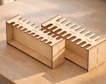 Oil Paint Rack – Abteilung: Laser Cut Files (DXF SVG PDF) | Scale Model Paint Storage