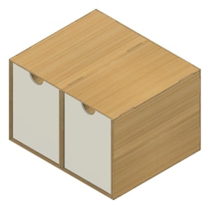 Laser Cut Hobby Organizer: Modular Drawer Plans (3-6mm) - DXF SVG PDF