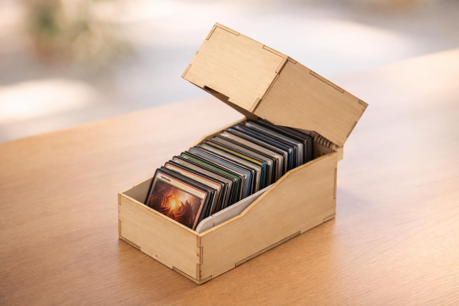 Modular Trading Card Storage Box SVG DXF PDF | Laser Cut Hinged