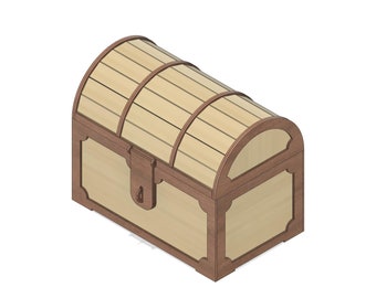 Treasure Chest | Gift Box | Pirate chest | Laser cutting files | 2D SVG files | Glowforge
