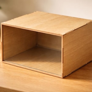 Hobby Display Case: Laser Cut Files (DXF SVG PDF) | Miniature Model Display Box