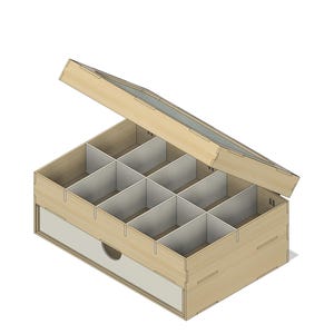Uhrenbox | Schmuckkästchen | Geschenkbox | 3mm, 4mm, 5mm und 6mm Dick | Laser cut Dateien | 2D DXF SVG Digitale Dateien