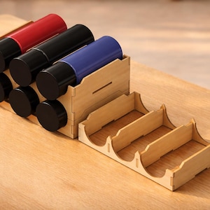 Spray Can Holder – Stackable: Laser Cut Files (DXF SVG PDF) | Spray Paint Storage Rack