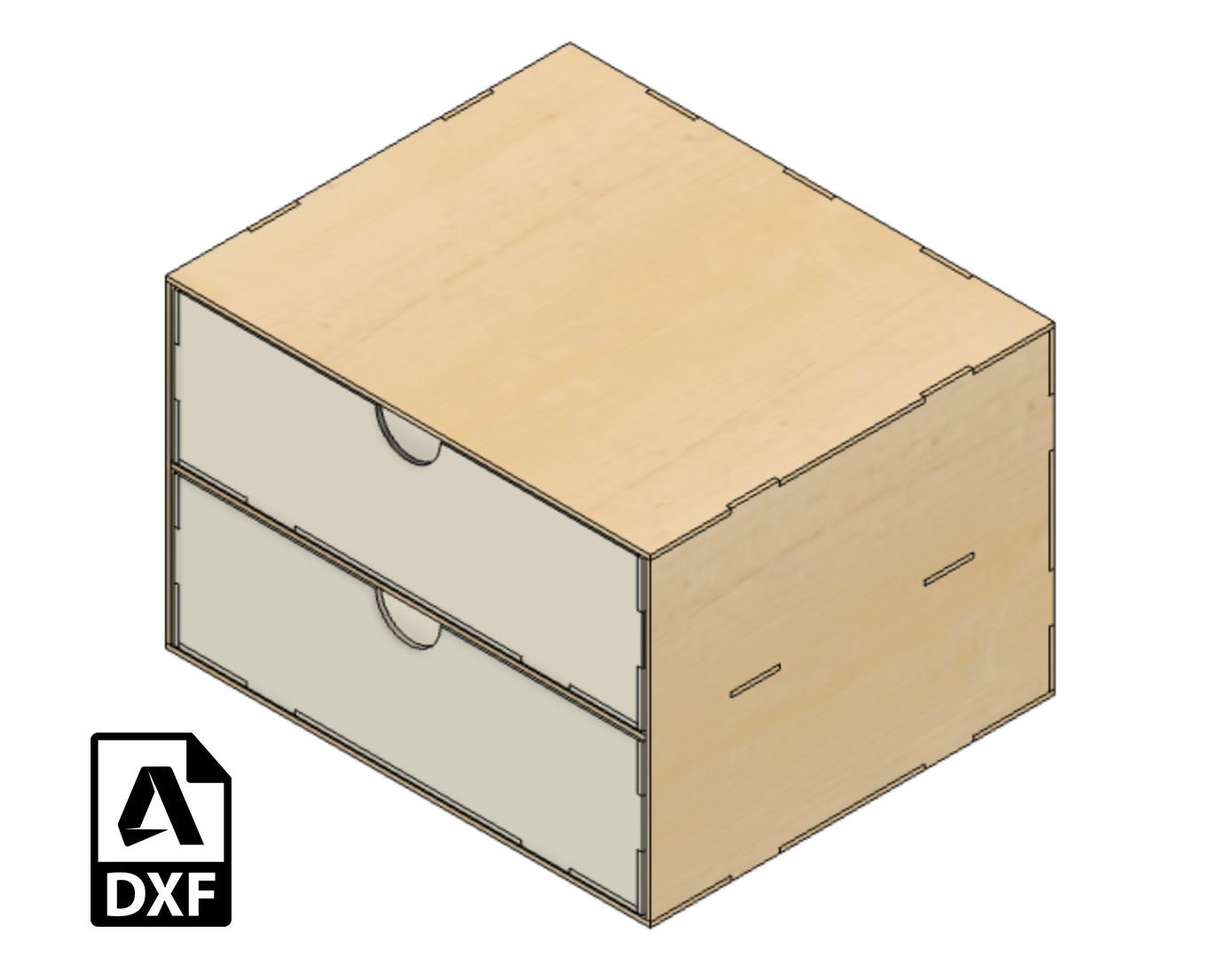 Hobby organizer six drawers | Laser cut files | Modular | 2D DXF SVG files  | Glowforge