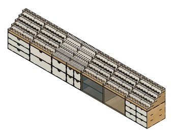 Organiseur de bureau modulaire haut de gamme configurable | 9 modules différents | Limes pour laser | Modulaire | Fichiers CDR SVG DXF 2D | Forgelumineuse