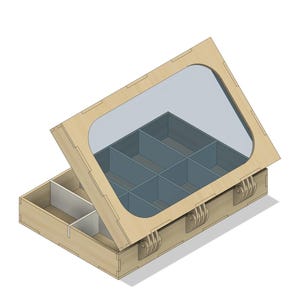 Uhrenbox | Schmuckkästchen | Geschenkbox | 3 mm, 4 mm, 5 mm, 6 mm Optionen | Laserschnittdateien | 2D DXF PDF SVG Digitale Dateien