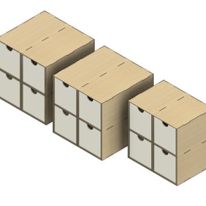 Inserto organizer Eket / IKEA Hack / 3 mm di spessore / File di taglio laser / File digitali 2D DXF