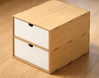 Kallax 2-Drawer Insert: Laser Cut Files (DXF SVG PDF) | Ikea Kallax Bedroom Storage