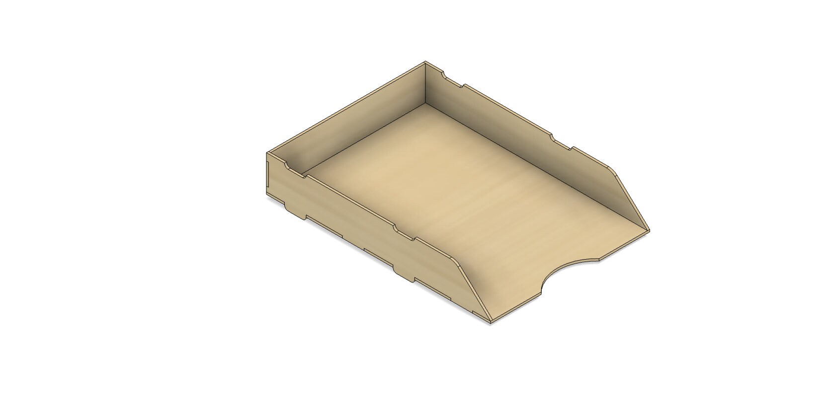 Configurable Stackable A4 Paper Tray Laser Cut Files Desktop Organizer