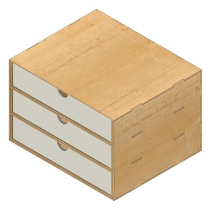 Modular Hobby Organizer 3-Drawer Laser Cut Files (DXF SVG PDF)