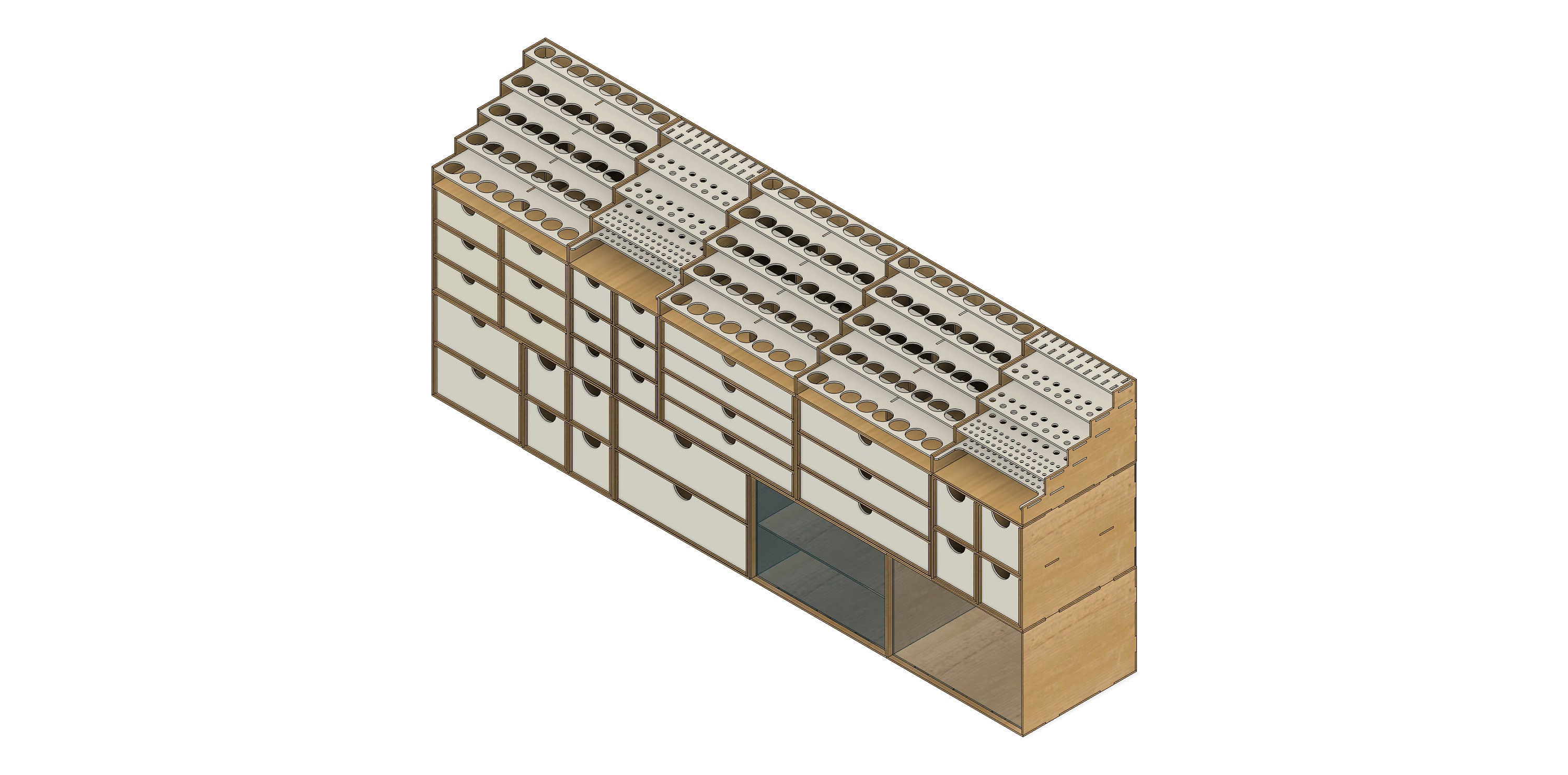 Modular Desktop Organizer: Laser Cut Files (DXF SVG PDF) | Hobby Paint ...