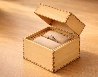 Ring Box – Hinged: Laser Cut Files (DXF SVG PDF) | Wooden Proposal Engagement Box