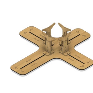 Hobby model airplane holder | Two sizes | Laser cutting files | 2D DXF SVG template files | Glowforge