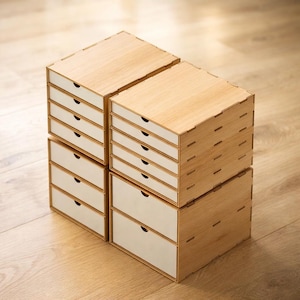 Kallax Bundle – 4 Designs With Drawers: Laser Cut Files (DXF SVG PDF) | Ikea Kallax Starter Set