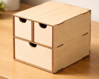 Hobby Drawer Organizer – 3 in 1: Laser Cut Files (DXF SVG PDF) | Modular Desktop Storage