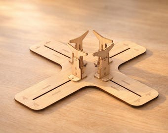 Model Airplane Stand: Laser Cut Files (DXF SVG PDF) | Aircraft Display 1/72 1/48 1/32 Scale