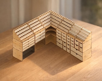 Modular Desktop Organizer: Laser Cut Files (DXF SVG PDF) | Hobby Storage System