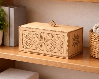 Romanian Gift Box: Laser Cut Files (DXF SVG PDF) | Traditional Wooden Box Design